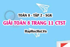 Giải Toán 8 trang 11 tập 2 Chân trời sáng tạo SGK